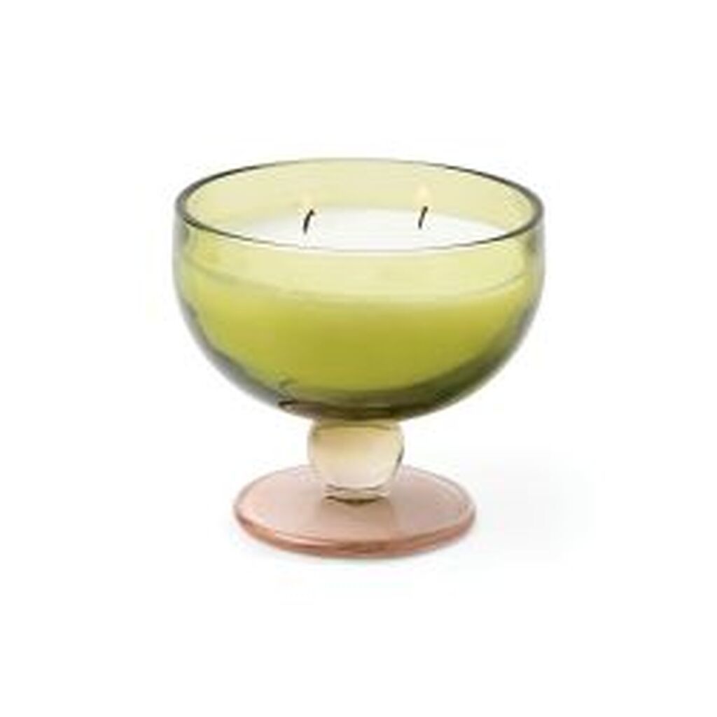 Paddywax Candle Glass Goblet Green/blus - Duftlys