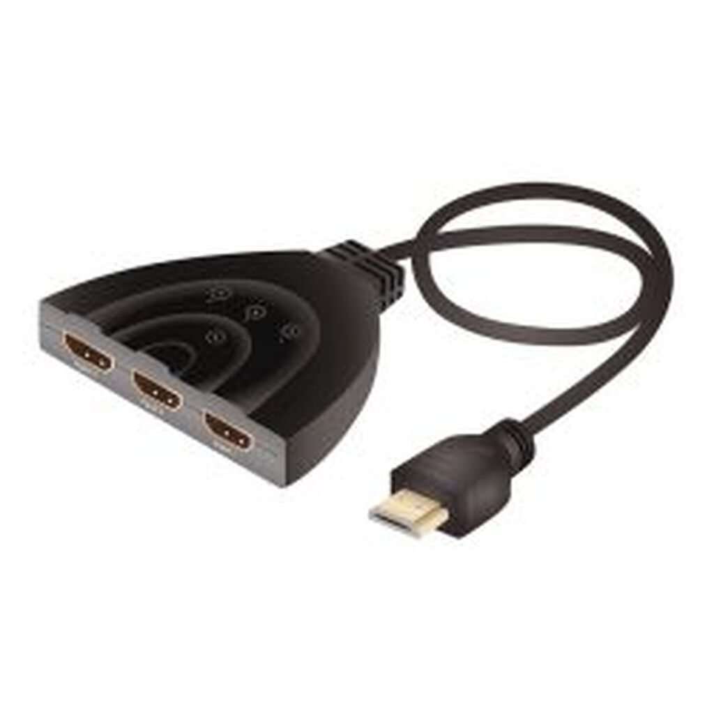 Qnect Adapter Hdmi 3 In - 1 Out 4k Pigtale, 0.1m