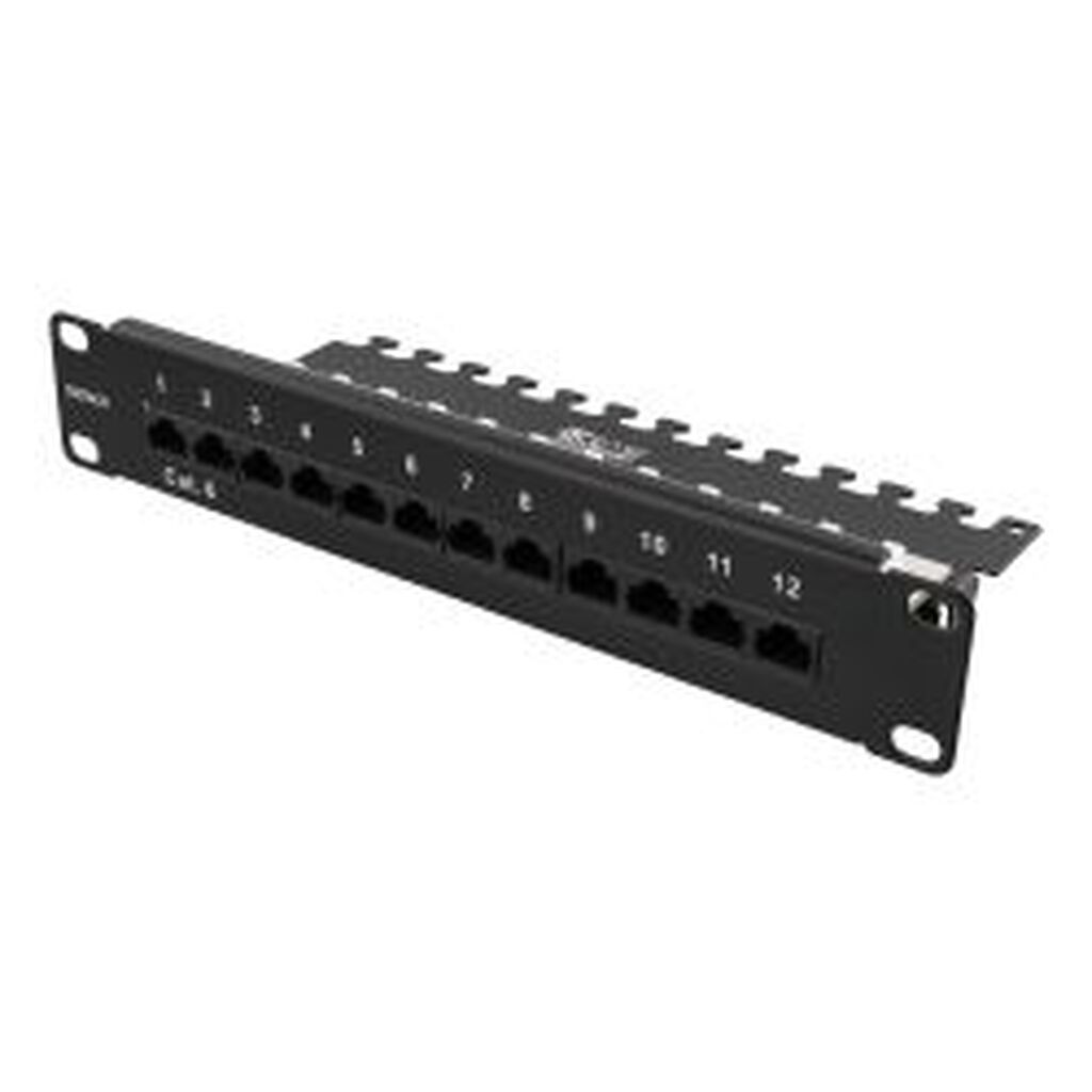 Deltaco 10 Patch Panel, 12xrj45, Cat6, 1u, Krone Lsa, Unshielded