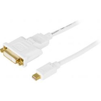 Deltaco Mini Displayport To Dvi-i Cable, 1m, White