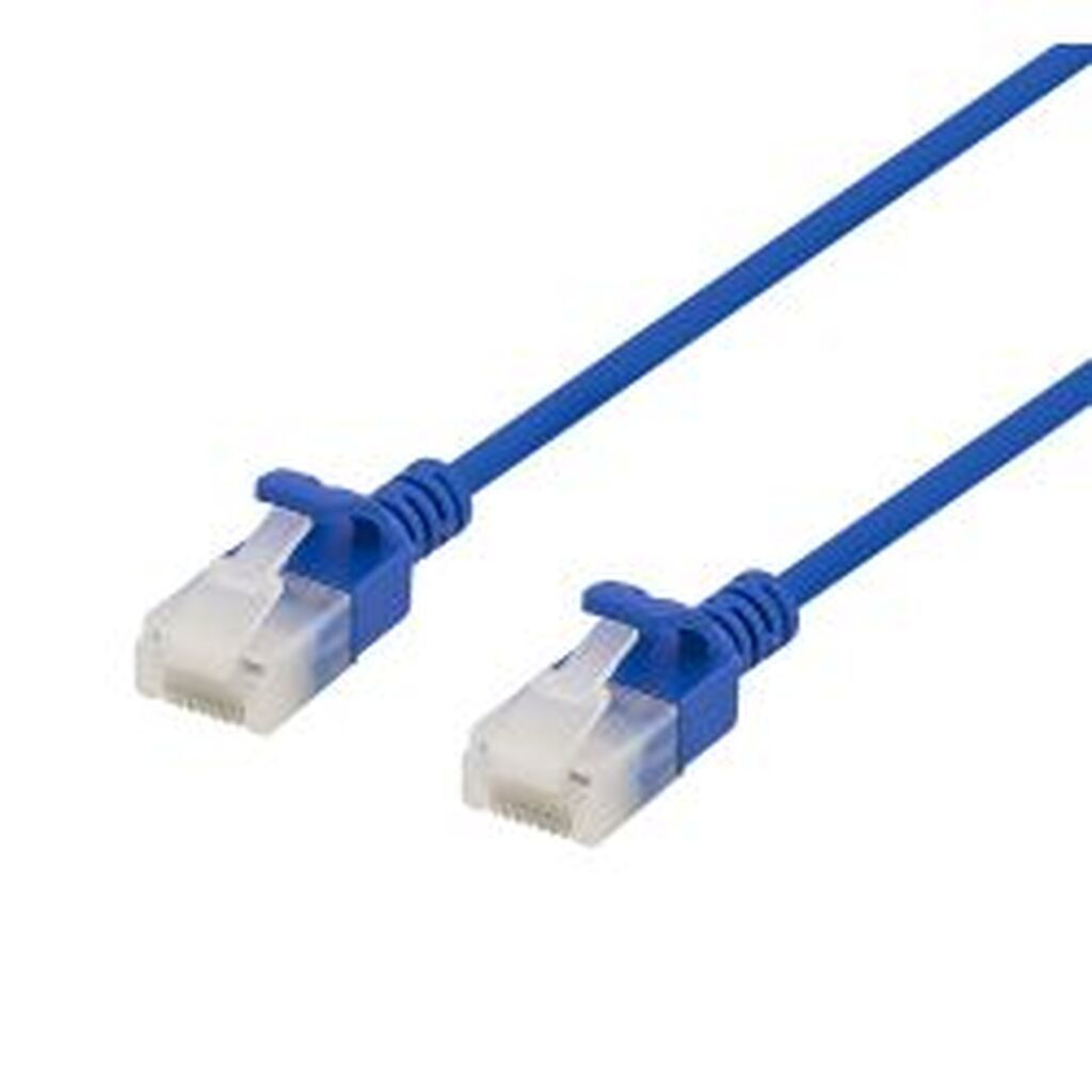 Deltaco U/utp Cat6a Patch Cable, Slim, 3.5mm Diameter, 2m, Blue