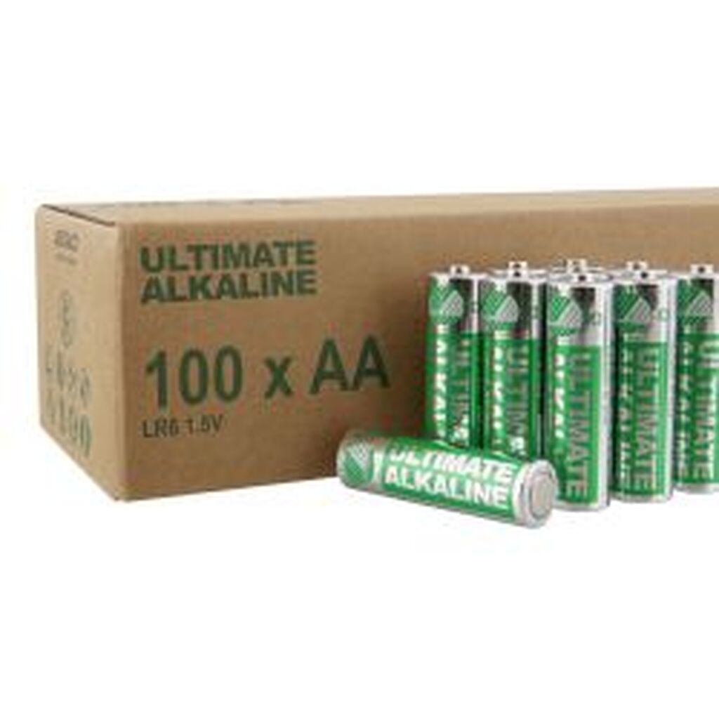 Deltaco Ultimate Alkaline Batteries, Lr6/aa Size, 100-pack Bulk