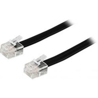 Deltaco Modular Cable Rj12/6c 3m, Black