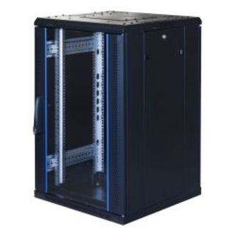 Toten Systemg 19cabinet 18u 600x600 Glass Front Door Metal 800kg