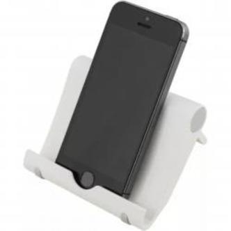 Deltaco Foldable Pad Stand, White Plastic - Mobilholder