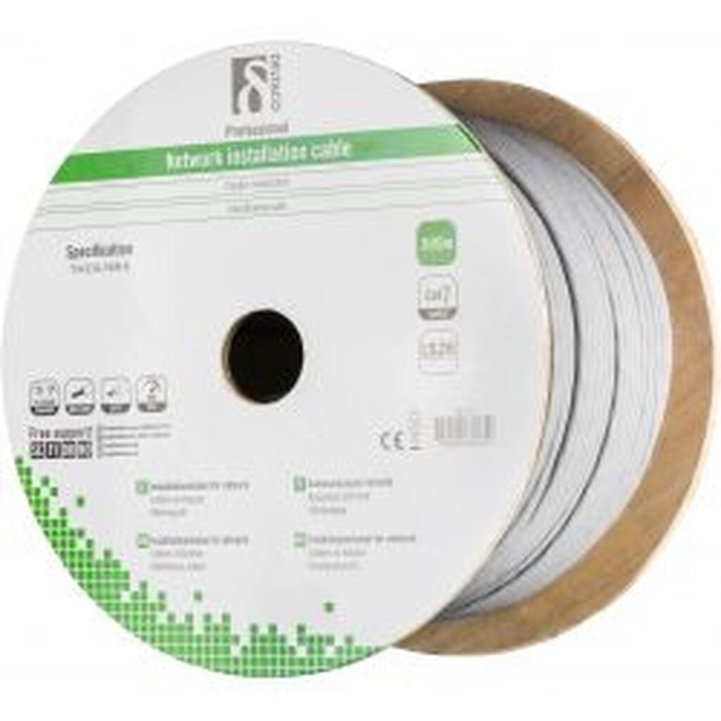 Deltaco S/ftp Cat7 Installation Cable 305m DrumÂ 600mhz Grey