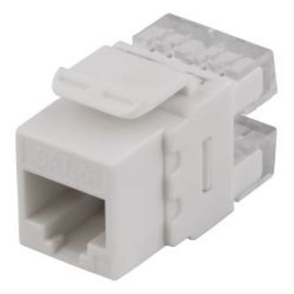 Deltaco Utp Cat6 Keystone Connector, 180 Degree, tool-free