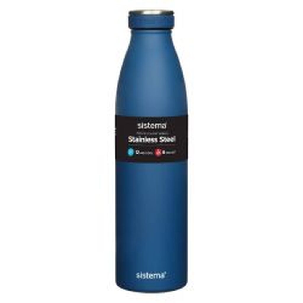 Sistema Stainless Steel 750ml - Mørke blå - Drikkeflaske