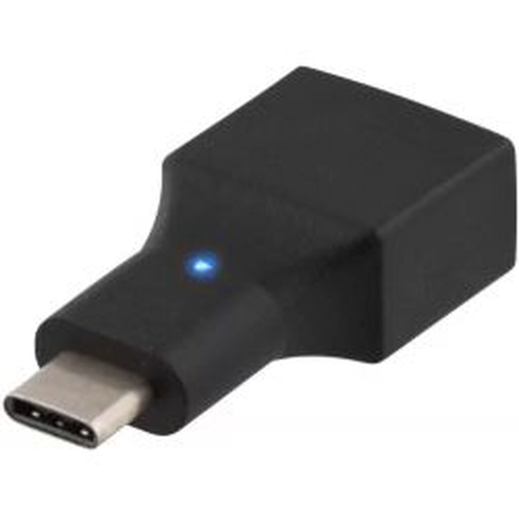 Deltaco Usb 2.0 Adapter, Type C, Type A F, Black - Adapter