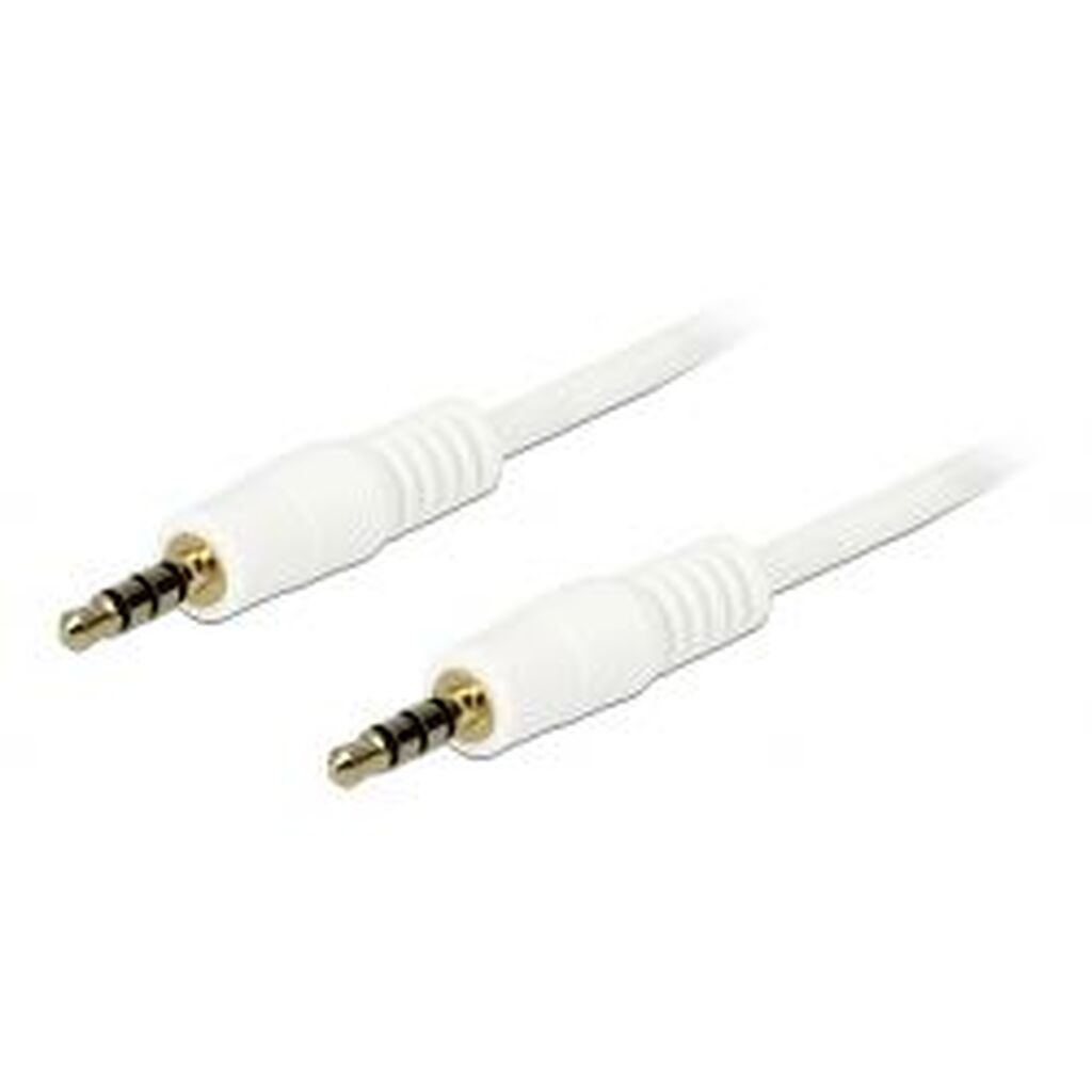 Delock Stereo Jack Cable 3.5mm 4pin Male Male 24 Awg 3m White