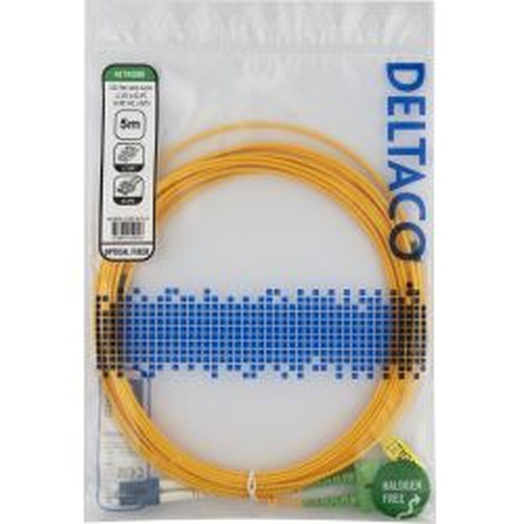 Deltaco Os2 Fiber Cable, Lc - Sc, Duplex, Upc/apc, 5,0m