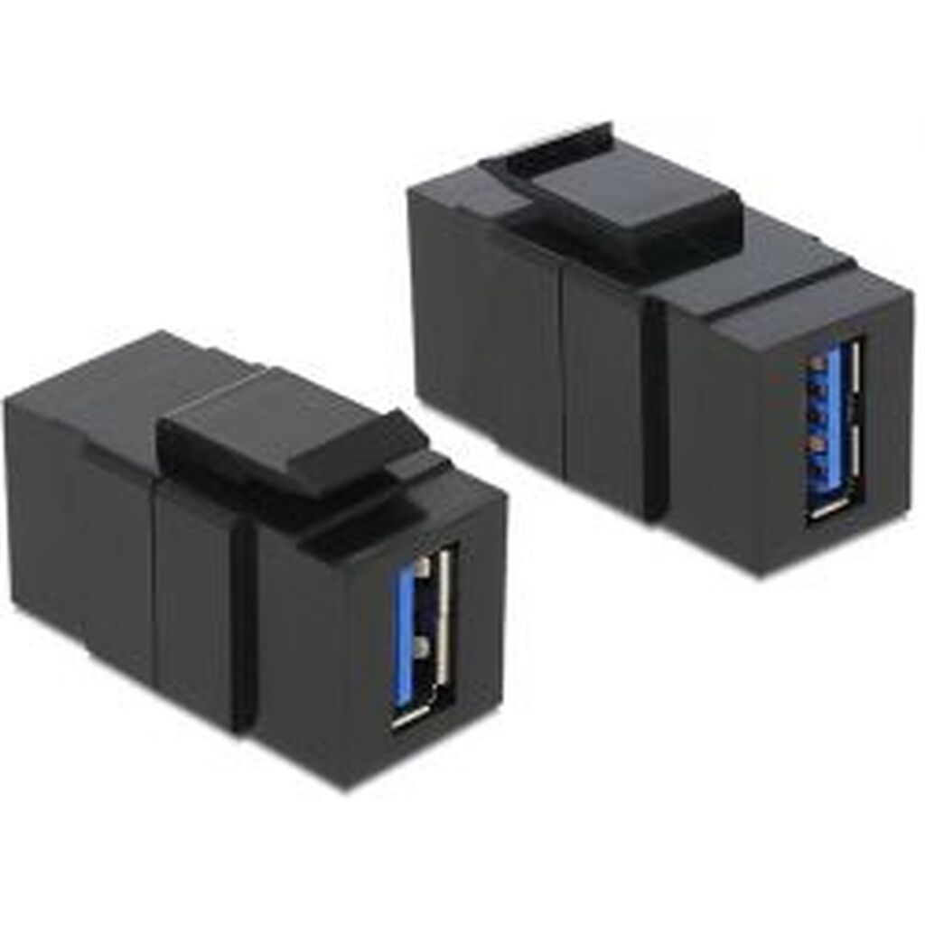 Delock Keystone Module Usb 3.0 A Female > Usb 3.0 A Female Black