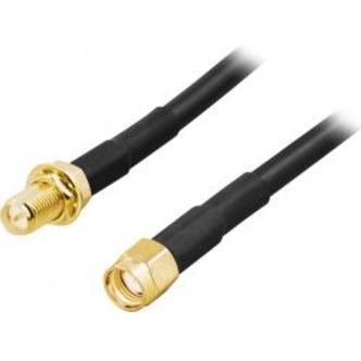 Deltaco Antenna Cable, Rp-sma Male - Rp-sma Female, 10m