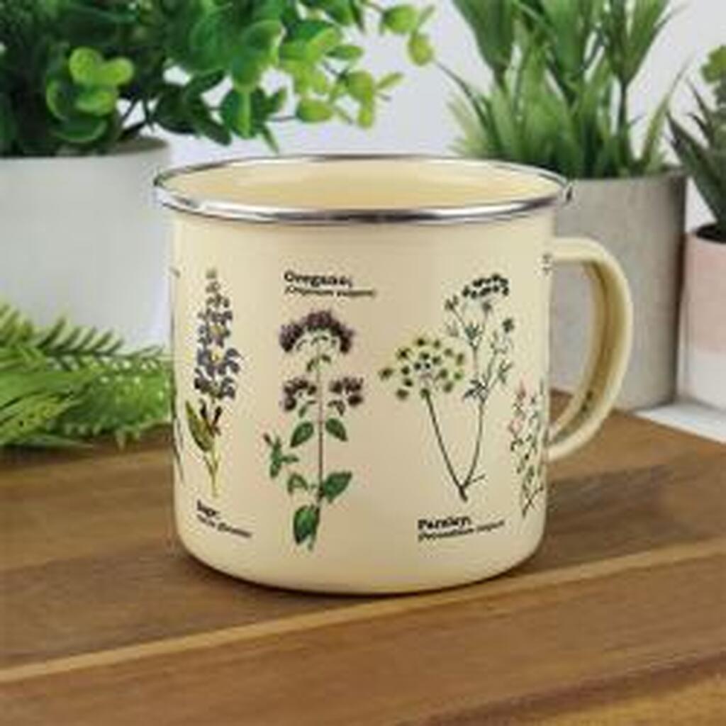 Gift Republic Emaljekrus 500 ml - Herbs