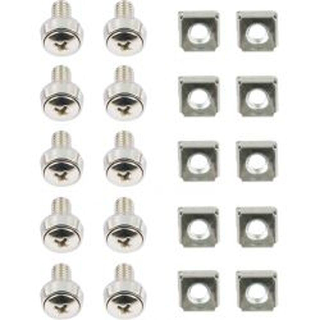 Deltaco M6 Screw Set, Star, (washers + Screws + Nuts) 10-pack - Værktøj
