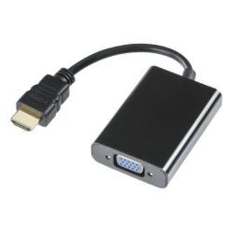 Deltaco Hdmi - Vga Adapter, 0.2m, Black - Adapter