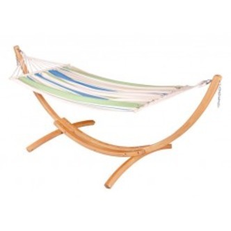 ChilloungeÂ® Wood Set (single, Green Bay, Nature) - Hængekøje