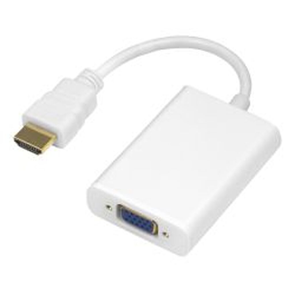 Deltaco Hdmi - Vga Adapter, 0.2m, White - Adapter