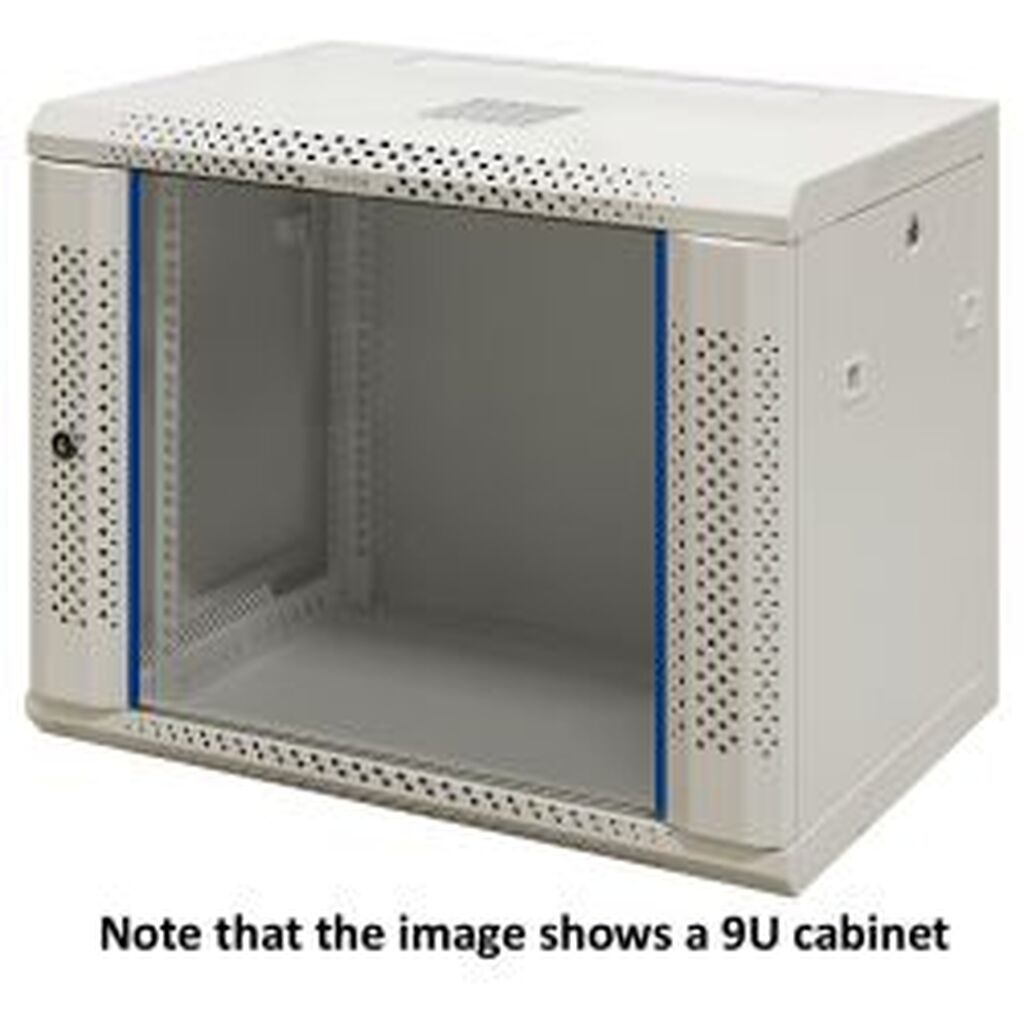 Toten 19 Wall Cabinet, 12u, 600x450, Glass Door, White