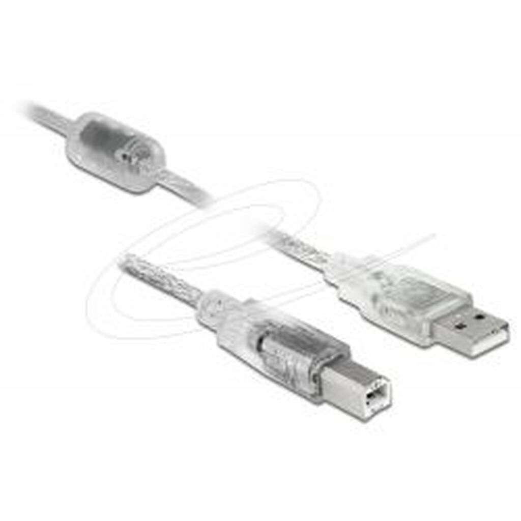 Delock Usb-a To Usb-b Cable 3m Transparent