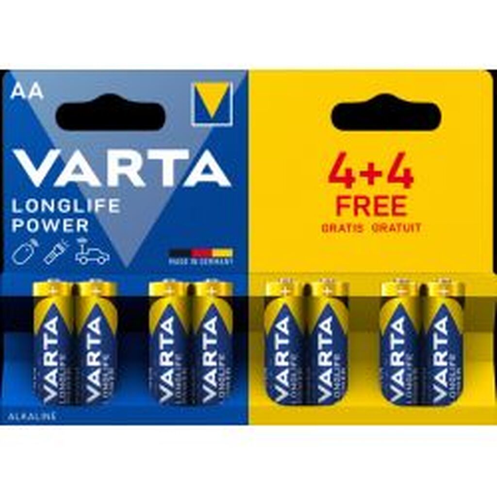 Varta Longlife Power Aa Blister 8 (4+4)