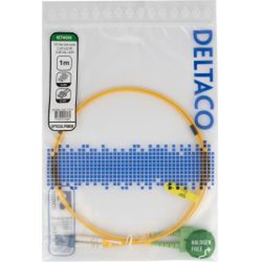 Deltaco Os2 Fiber Cable, Lc - Sc, Duplex, Upc/apc, 1,0m