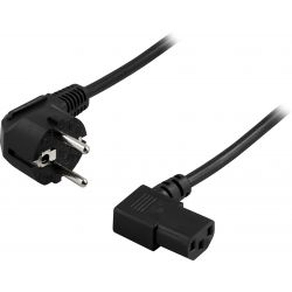 Deltaco Earthed Device Cable Angled Iec 60320 C13Â  Max250v/10a, 2m