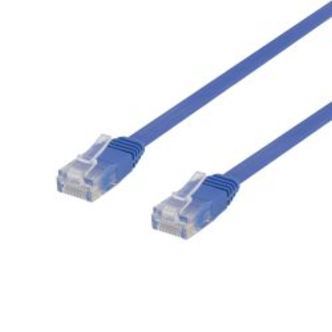 Deltaco U/utp Cat6 Patch Cable, Flat, 0.5m, 250mhz, Blue