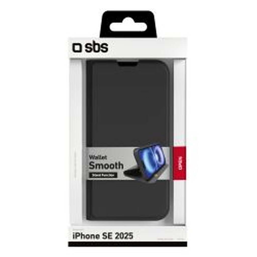 Sbs Iphone 16e Wallet Smooth, Black