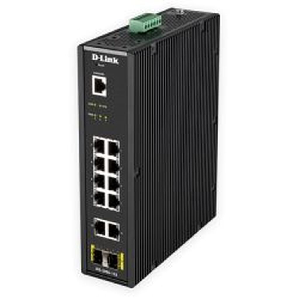 Dlink 12-port Gigabit Smart Managed Industrial Switch, Black