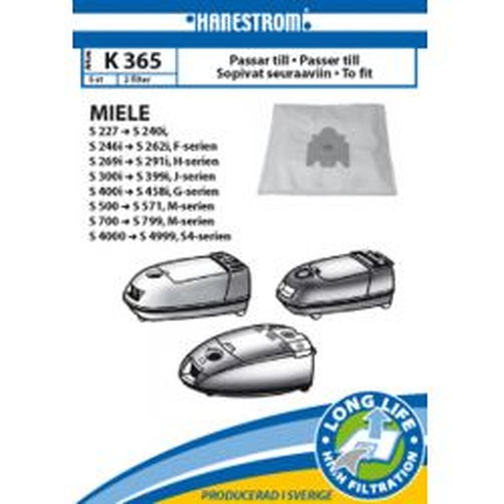 Hanestroem Vacuum Cleaner Bags K365