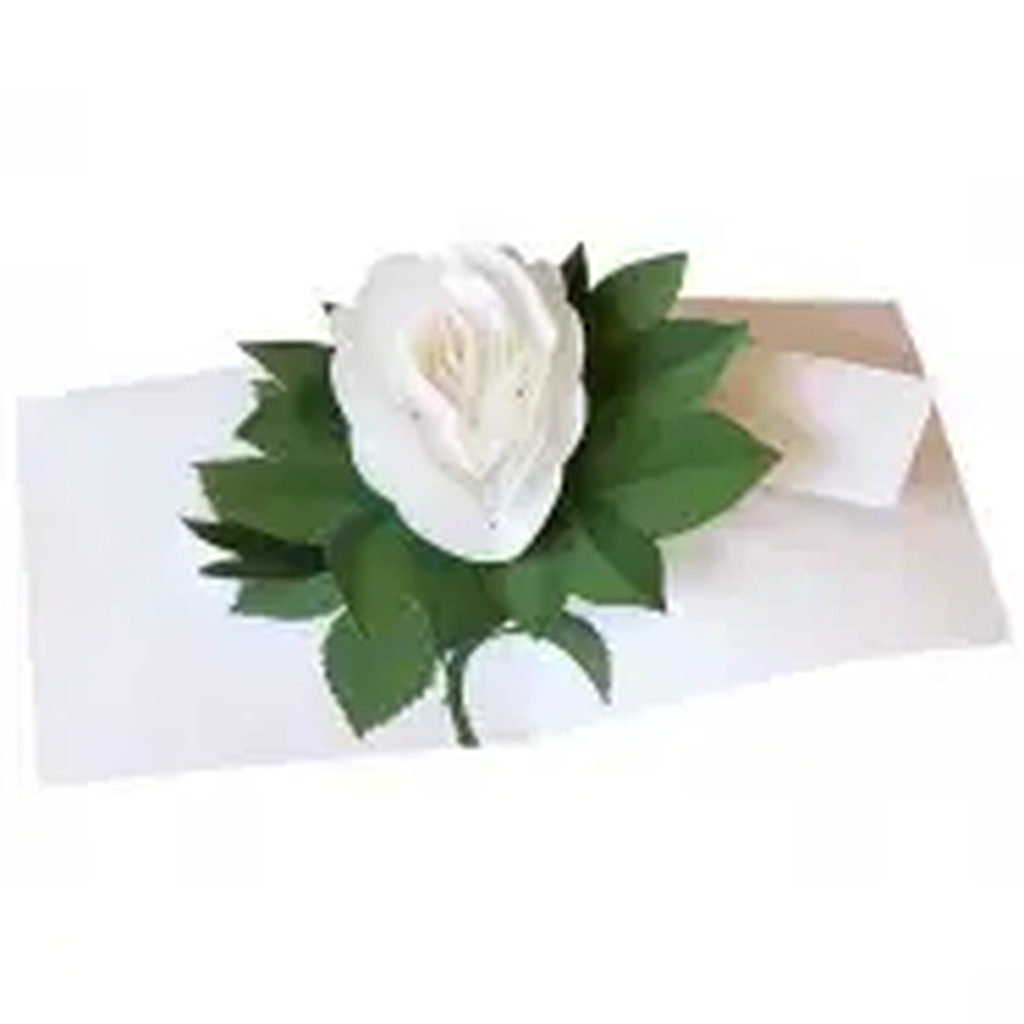 2ToTango - Pop-up Card Rose White