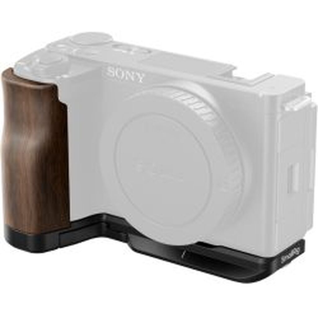SmallRig 4864 L-Shape Mount Plate with Wooden Handle for Sony ZV-E10 II