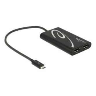 Delock Adapter Thunderbolt? 3 Male &gt; 2 X Displayport Female 4k 60hz