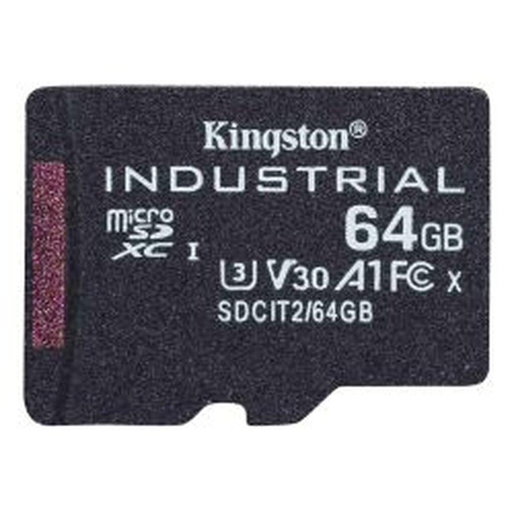 Kingston 64gb Microsdxc Industrial C10 A1 Pslc Card W/o Adapter