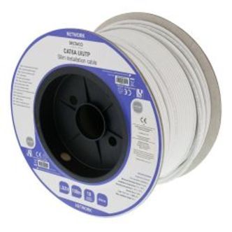 Deltaco U/utp Cat6a Installation Cable Slim 28awg 100m Lszh White