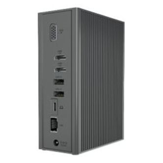 Icy_box Usb-c & Usb-a Dock With Triple Video Output, Silver