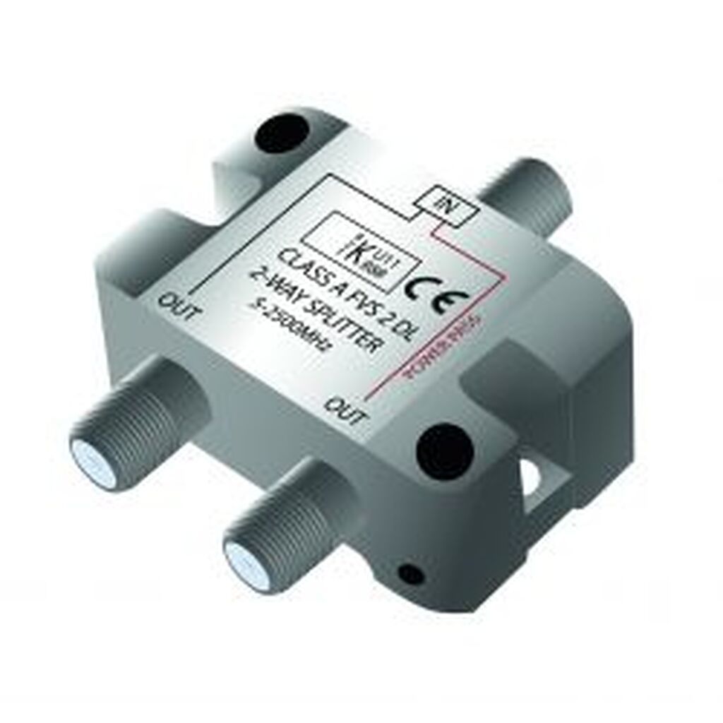 Qnect Antenna Tv-splitter F-connector Class A 1-in/2-out