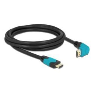 Delock High Speed Hdmi Cable 90Â° Downwards Angled 48gbps 8k 60hz 2m