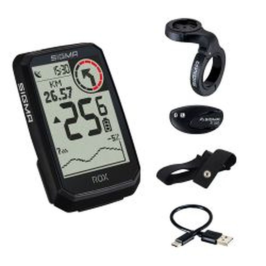SIGMA Sport Computer Rox 4.0 (black) Endurance Hr Set - Cykelcomputer