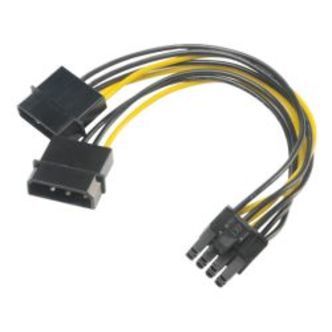 Akasa 4pin Molex To 6+2pin Pcie Adapter