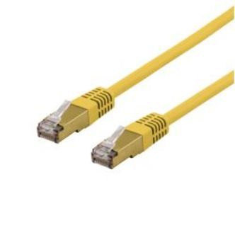 Deltaco S/ftp Cat6a Patch Cable 3m 500mhz Deltacertified Lszh Yellow