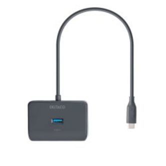 Deltaco Usb-c Hub, 5 Gbps, 4x Usb-a, Black - Tilbehør til computer