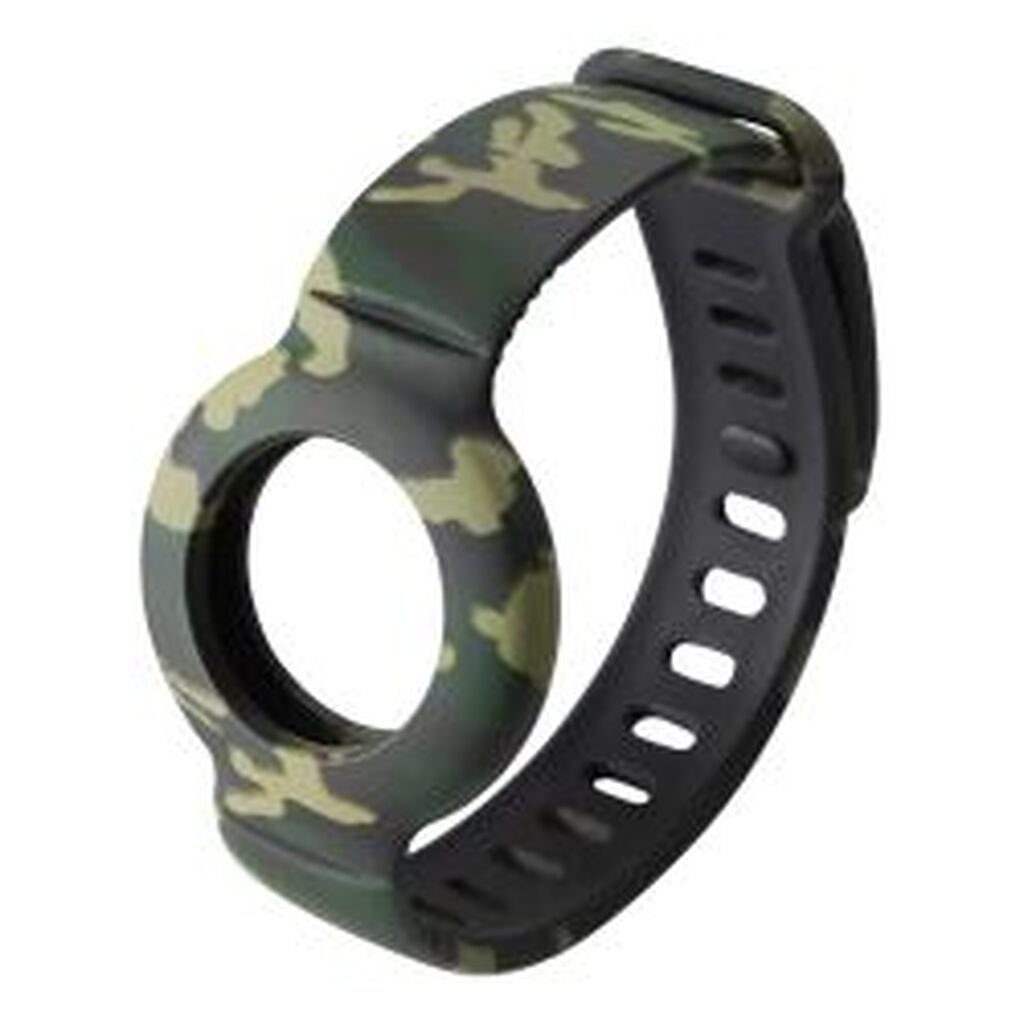 Deltaco Apple Airtag Silicone Wristband, Camouflage - Diverse