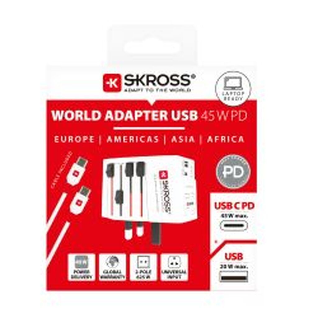 Skross Muv Usb Ac Pd 45w - C To C Cable Included.