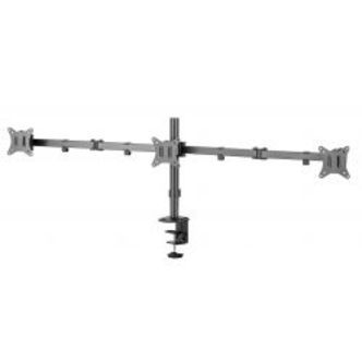Deltaco Triple Desk Mount, Tilt, Swivel, Rotate, 13-27, 7 Kg