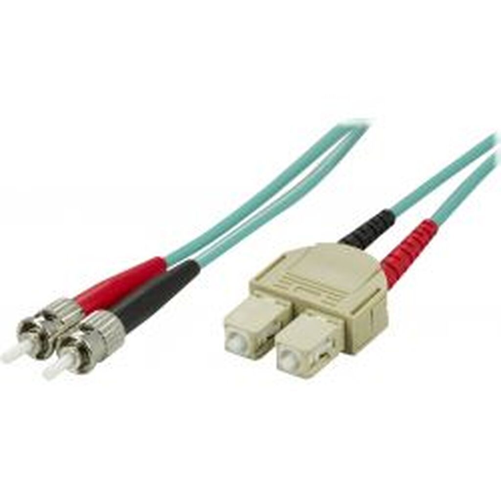 Deltaco Om3 Fiber Cable, St - Sc, Duplex, Multimode, 50/125, 5m