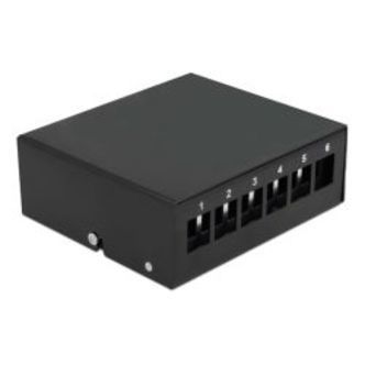 Delock Keystone Patch Panel 6 Port Black - Diverse