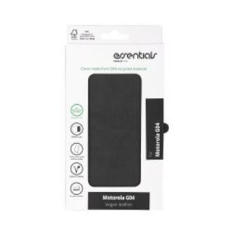 Essentials Motorola Moto G04 Pu Wallet, 3 Cards, Black