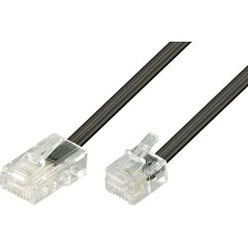 Deltaco Modular Cable, 8p4c To 6p4c(rj11), 3 M, Black